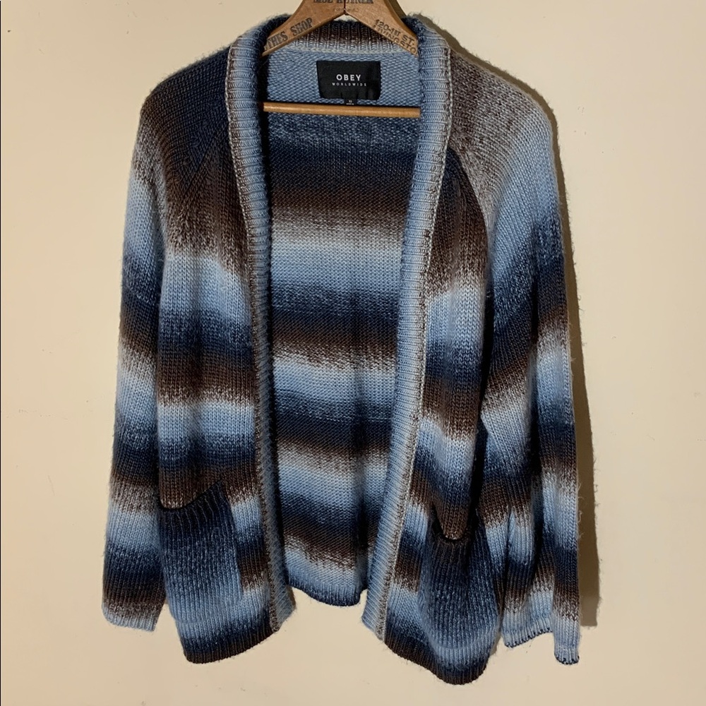 Obey world wide cardigan